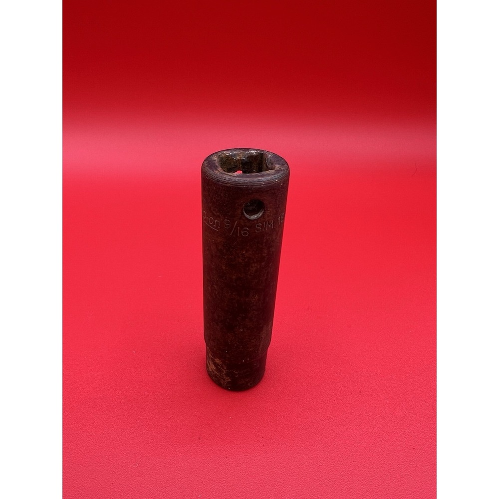 Snap-On Tools USA SIM180 Impact Socket 1/2 Drive 9/16" SAE Deep 6 Point